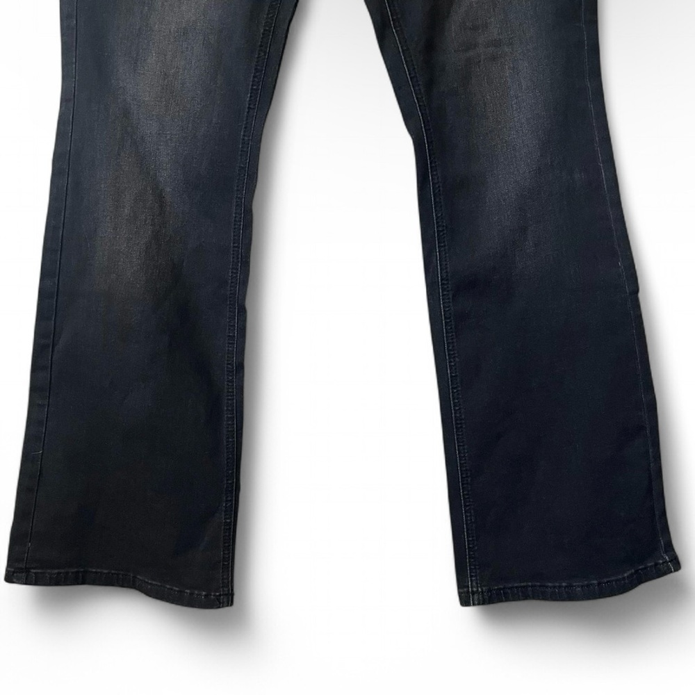 Urban Outfitters BDG Y2K Belted Flare Low Rise Jean Dark Wash Size 33 Black Slim - Picture 8 of 16